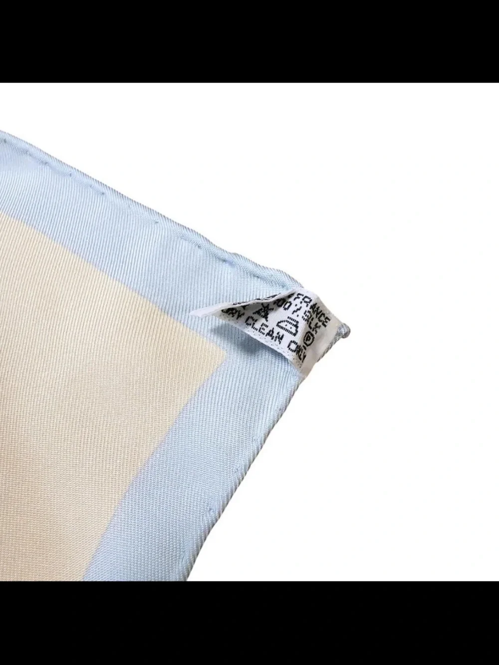 Hermès Pale Blue, Yellow & Beige Bird Motif Silk Scarf